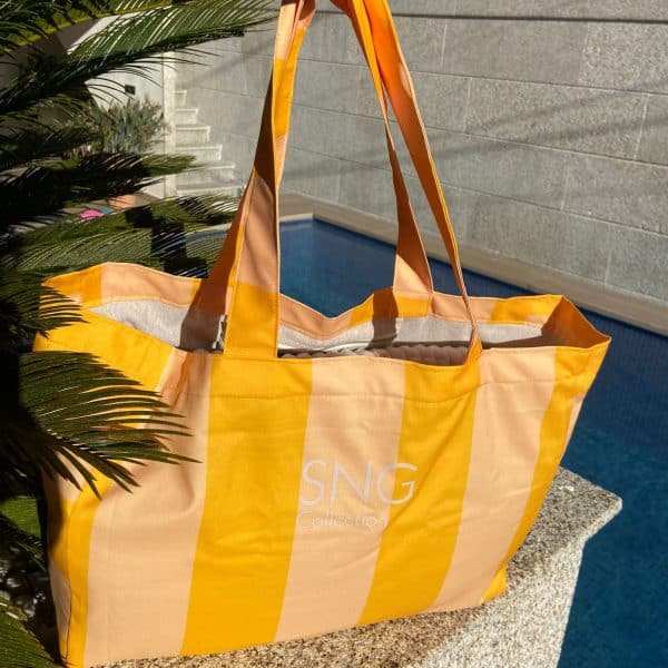 Bolsa playa Mara amarillo claro y amarillo intenso