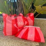 Bolsa playa 'Mara' roja y rosa