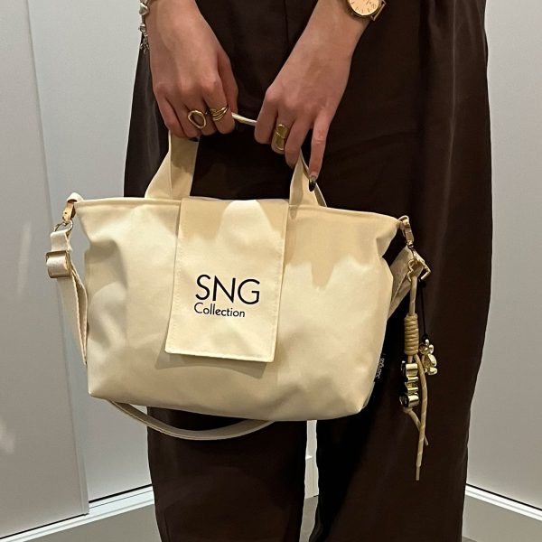 Bolso hecho a mano Suengas Perla M Beige