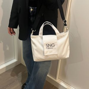 Bolso hecho a mano Suengas Perla M Blanco