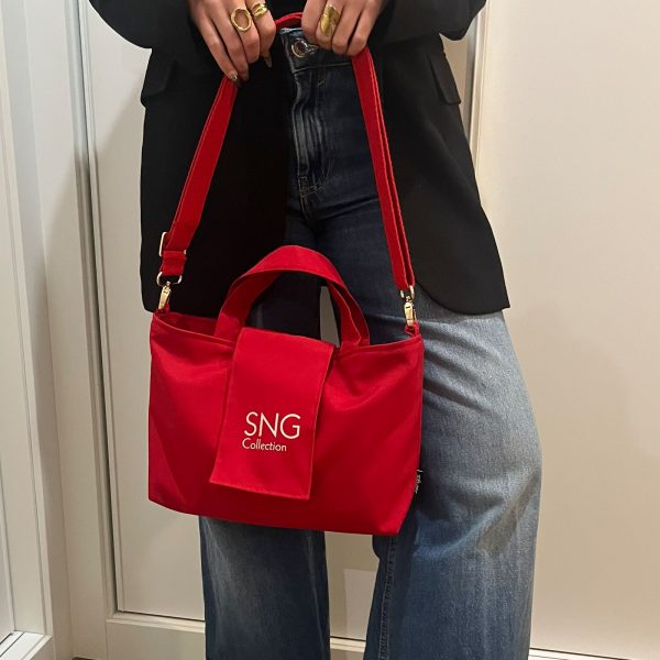 Bolso hecho a mano Suengas Perla M Rojo